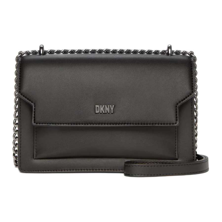 DKNY Leather Shoulder Bag, Crossbody Bag Women's Black