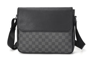 Fillove PVC Shoulder Bag, Crossbody Bag Regular Men's Black