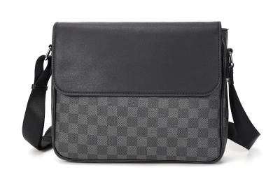 Fillove PVC Shoulder Bag, Crossbody Bag Regular Men's Black