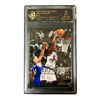 Skybox Tracy McGrady Toronto Raptors Rookie Era, Posterizing Dunk Premium Figure Selection Card Star Player Card