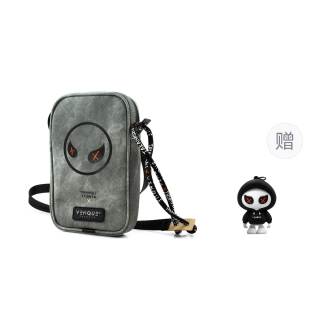Venque Polyester Cell Phone Pouch, Small Square Bag, Shoulder Bag, Crossbody Bag Regular Unisex Gray