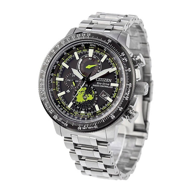 CITIZEN 200m Waterproof Quartz Movement Metal Stainless Steel Strap Watch 46mm Men's Watches