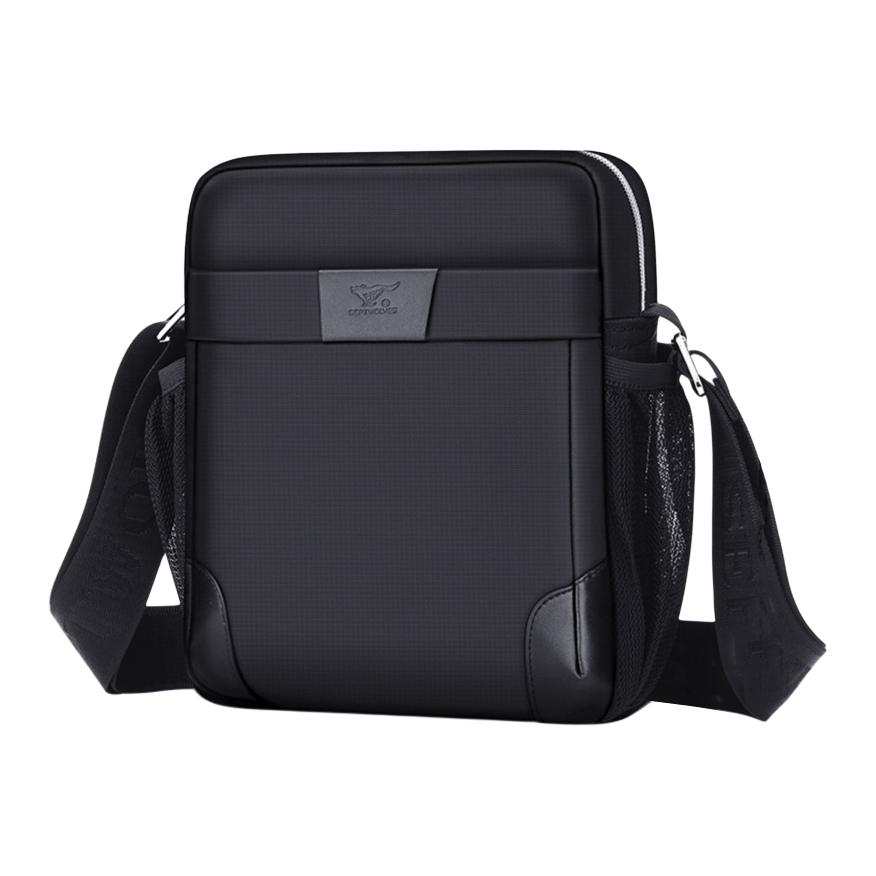 SEPTWOLVES Oxford Crossbody Bag, Shoulder Bag Men's Black