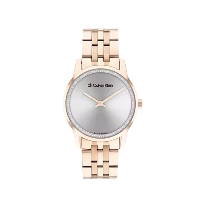 CALVIN KLEIN TIMELESS Wrist Watches Quartz Movement Steel Strap 32mm Gray Dial Women's Watch 30m Water Resistant