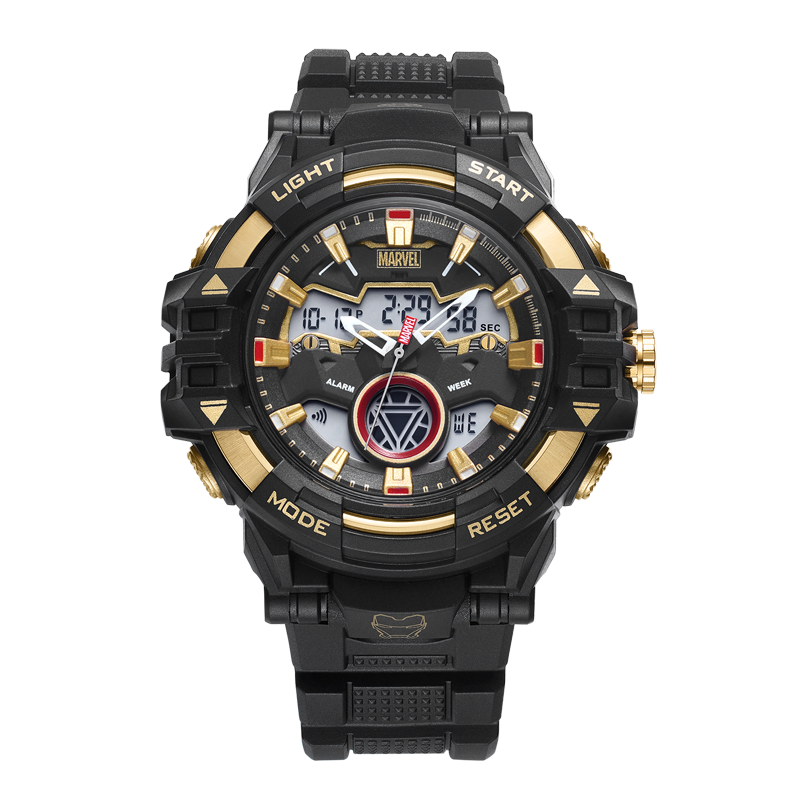 MARVEL MARVEL Energy Collection Iron Man Electronic Movement TPU Strap Watch Men's Watches Gray Dial