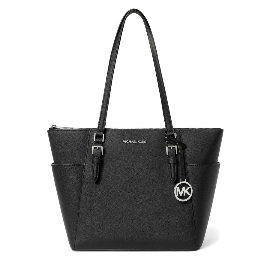 MICHAEL KORS Charlotte Artificial Leather Shoulder Bag Large Women's Black