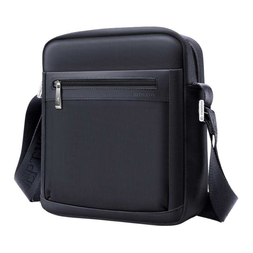 SEPTWOLVES Oxford Shoulder Bag, Crossbody Bag Regular Men's Black