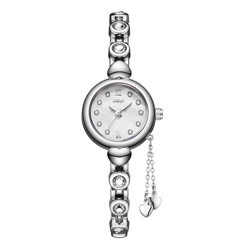 PEAK Quartz Movement Stainless Steel Watchband Watch Women's Watch White Dial
