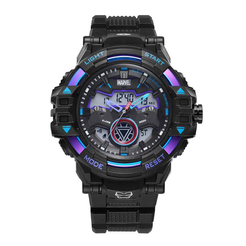 MARVEL MARVEL Energy Collection Iron Man Electronic Movement TPU Strap Watch Men's Watches Gray Dial
