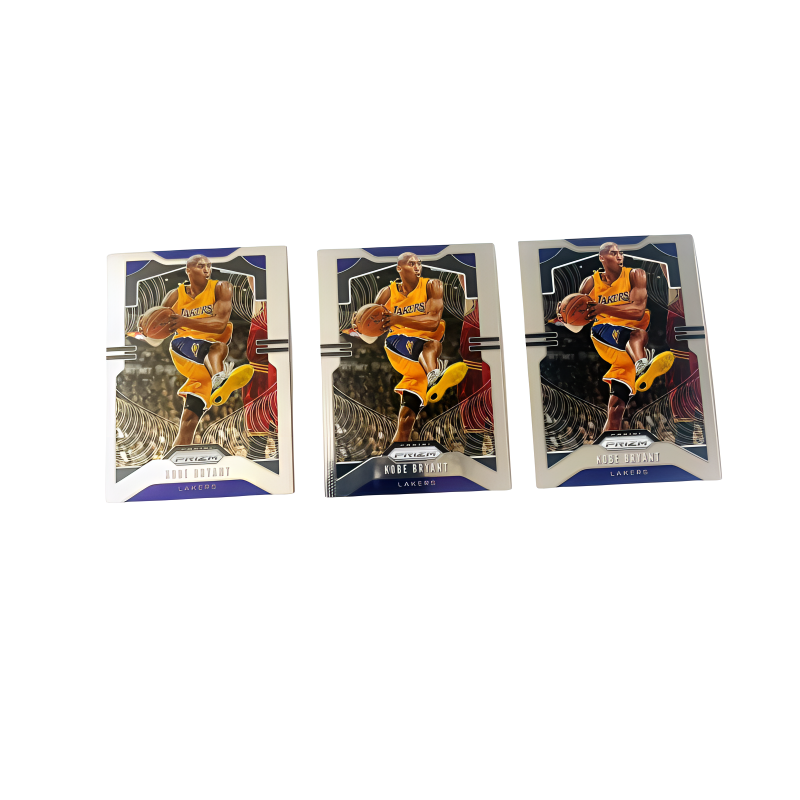 PANINI 19 20 Lakers, Kobe Prizm Base 3 Pcs Combination, Player Card, Card Condition Pass Sports Cards 3 Pcs