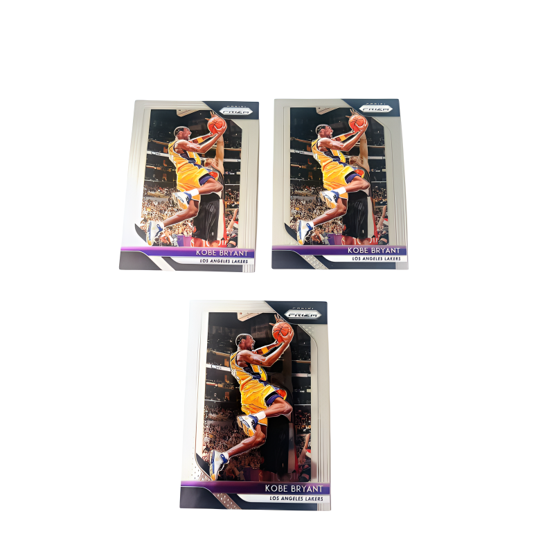 PANINI 18 19 Lakers, Kobe Prizm Base 3 Pcs Combination, Kobe Bryant, Player Cards, Card Condition Pass Sports Cards