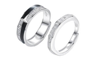 FireMonkey 999 Fine Silver Couple Rings Unisex Custom Greeting Card