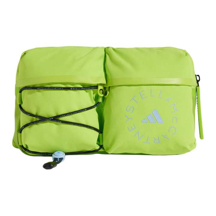 Adidas Adidas Stella McCartney Collaboration Zip Closure Recycled Polyester Fanny Pack Unisex Half Neon Green