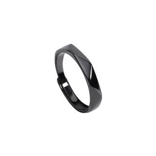 MAGICPOLE 925 Sterling Silver Rings Men's Silver/Black
