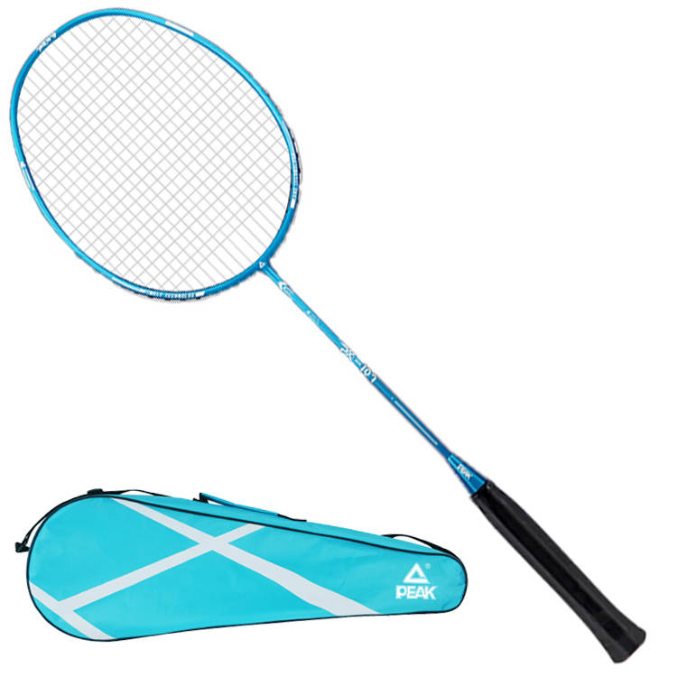 PEAK PEAK Full Carbon Badminton Rackets Single Racket Control Type All around Defense Unisex Blue