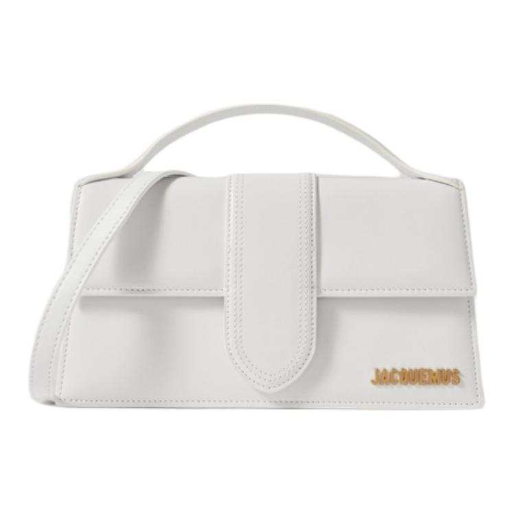 Jacquemus Cow Leather Shoulder Bag, Crossbody Bag, Handbag Medium Women's White/Black