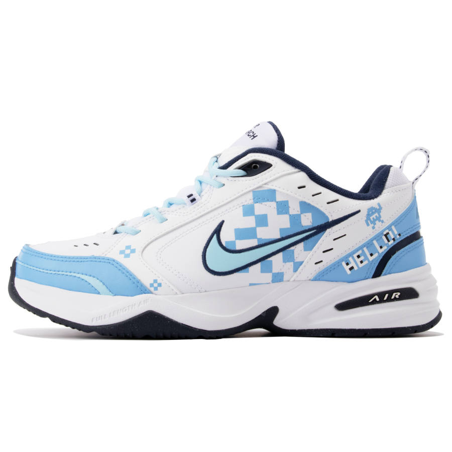Nike Nike Air Monarch 4 Cushioning Slip Resistant Abrasion Resistant Support Low top Chunky Sneakers Unisex Blue White