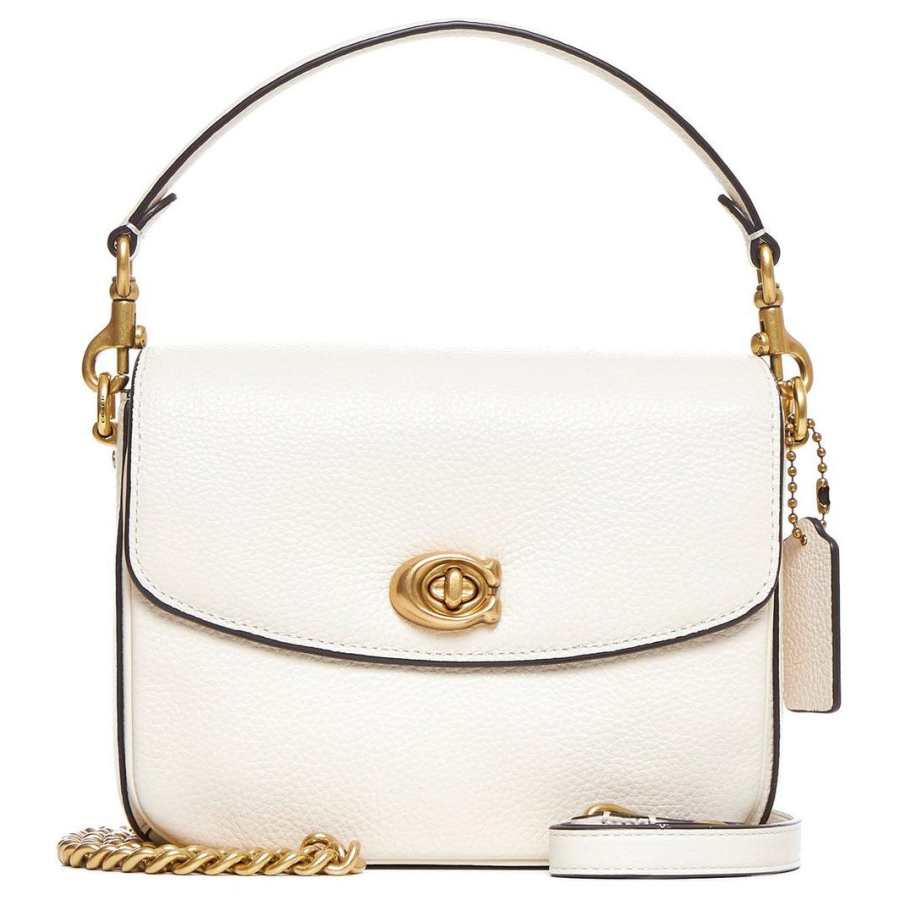 COACH Cassie Calfskin Shoulder Bag, Crossbody Bag, Handbag Small Women's White