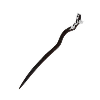 ZSY 925 Sterling Silver Wooden Hairpin Women's