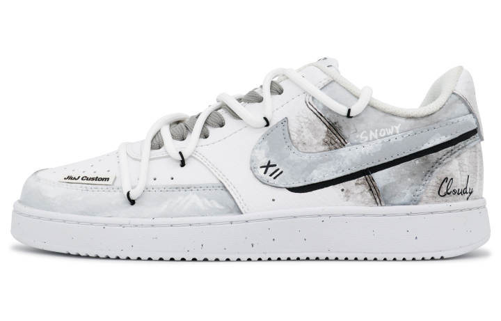 Nike Nike Court Vision 1 Skateboard Shoes Men's Low Top White/Gray