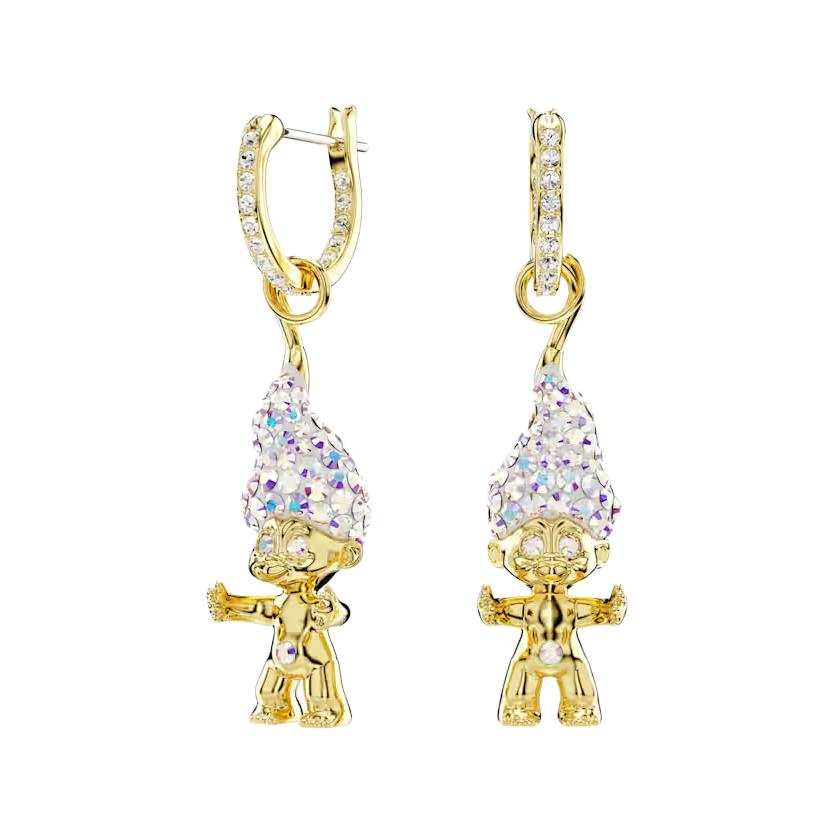 Swarovski Faux Crystal Earrings Women's Gold