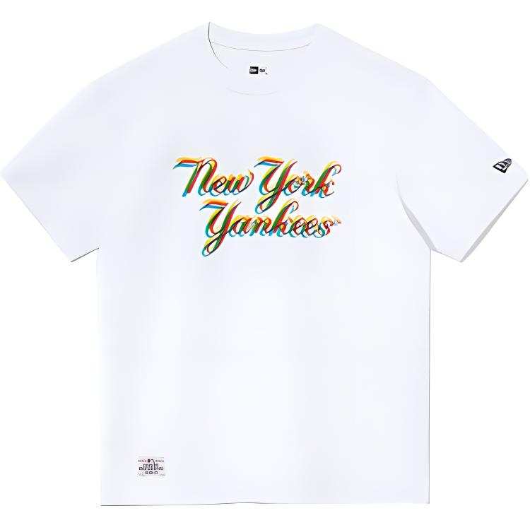 New Era T Shirts Unisex White Crew Neck Moderate Straight Fit