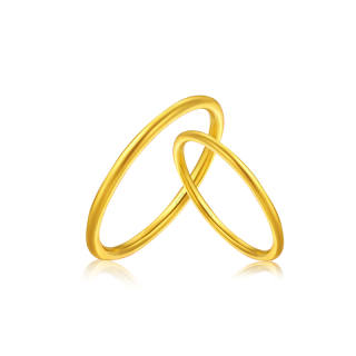 CHOW TAI FOOK Jewelry Solid Plain Ring 999 Solid Gold Priced In Gram Gold Ring Unisex