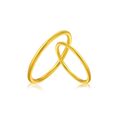 CHOW TAI FOOK Jewelry Solid Plain Ring 999 Solid Gold Priced In Gram Gold Ring Unisex