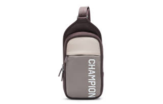 Champion Fabric Crossbody Bag Sling Bag Regular Unisex Black/Dark Brown