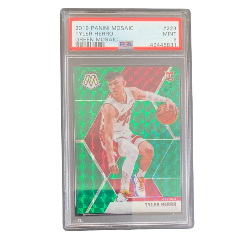 PANINI 2019 20 Mosaic Rising Stars RC Taylor Huerter Heat Green Mosaic PSA 9 Card Condition Passed Graded Cards 1 Pc
