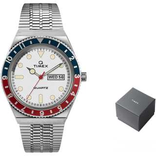 TIMEX Q Wrist Watches Quartz Movement Stainless Steel Strap 38mm White Dial Men's Watches