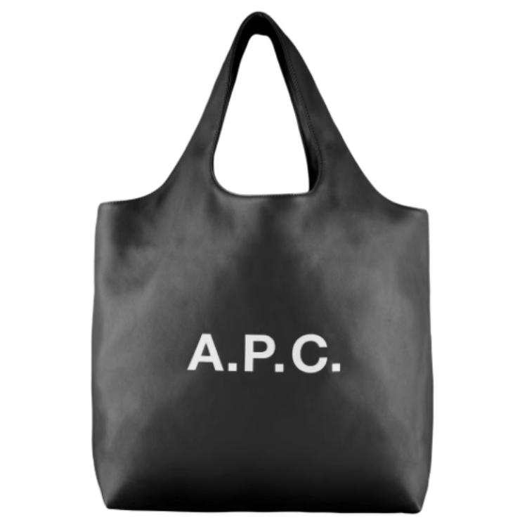 A.P.C Artificial Leather Tote Bag, Shopping Bag, Handbag, Shoulder Bag Unisex Black
