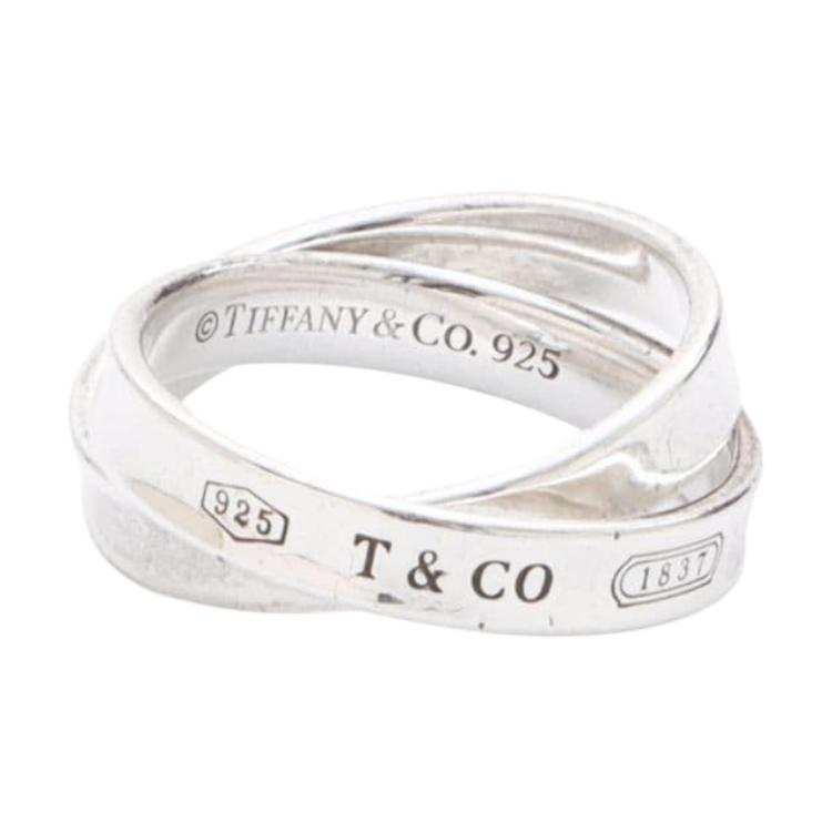 TIFFANY & CO. TIFFANY & CO. Pre-Owned 1837 Logo-engraved Double Ring