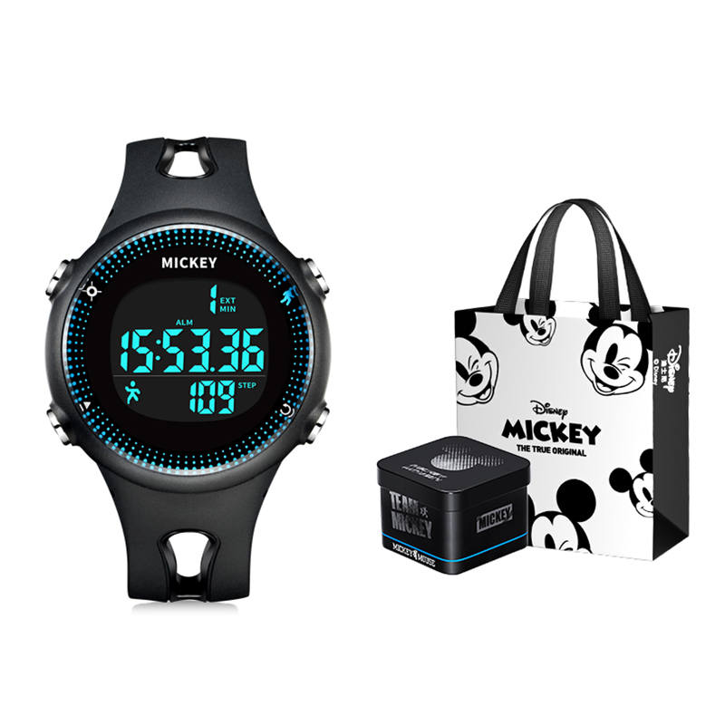 Disney YOUTH Electronic Movement Resin Strap Watch Men's Watches Black Dial
