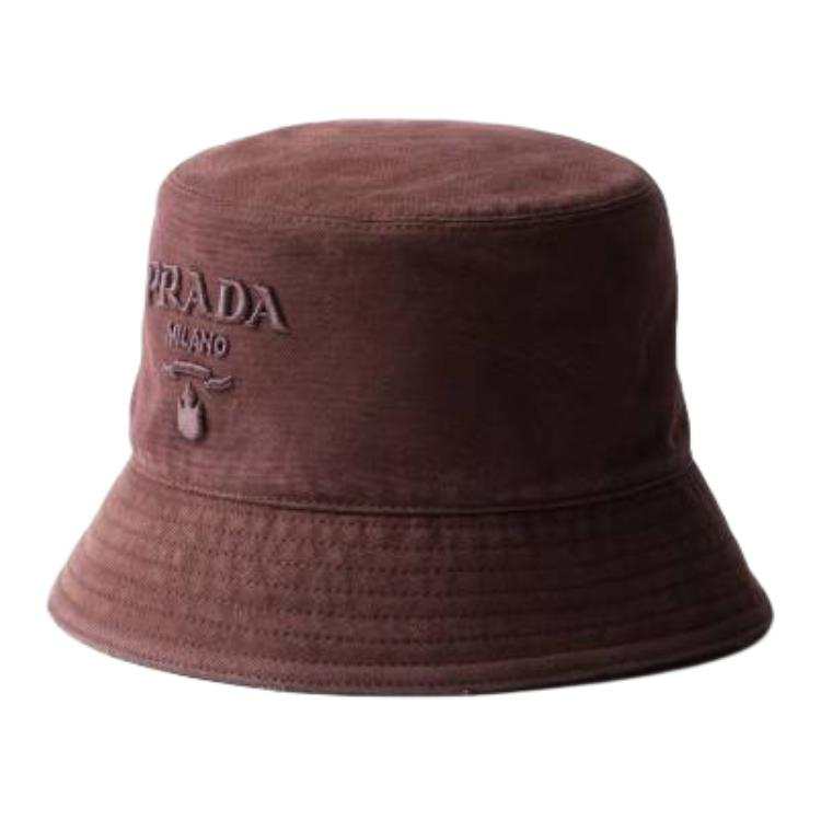 PRADA Prada logo-embroidered bucket hat