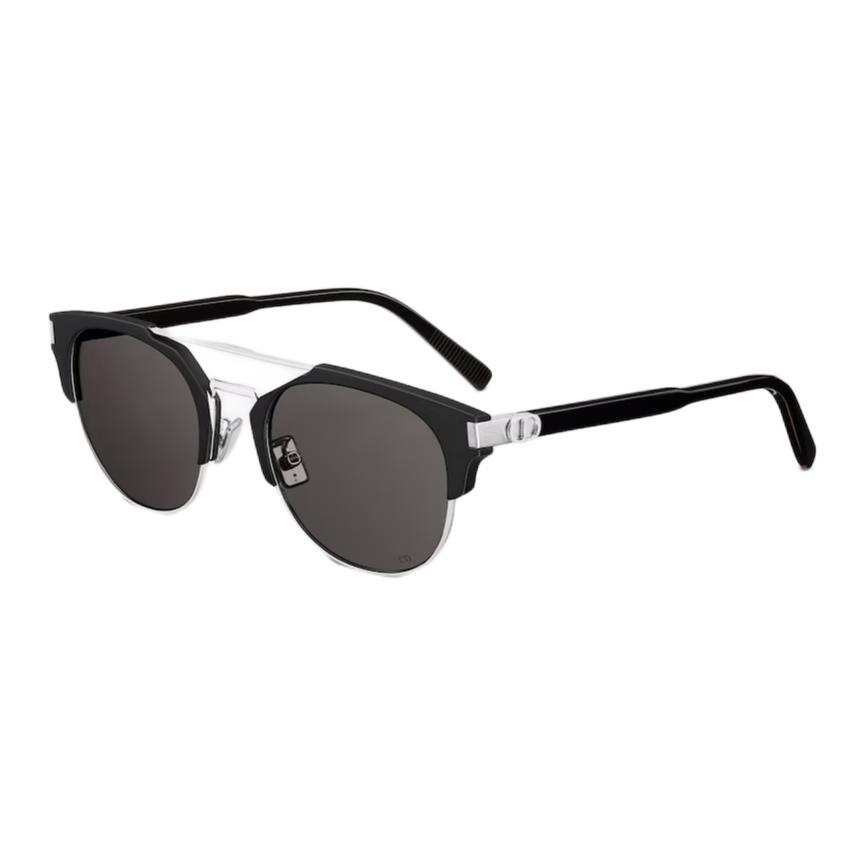 DIOR DIOR Aluminum Acetate Oval Sunglasses Men's Black