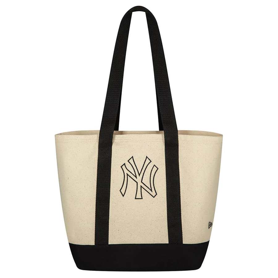 New Era Cotton Tote Bag, Shopping Bag, Shoulder Bag, Handbag Regular Women's Cream