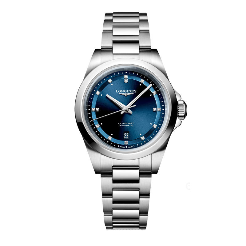 LONGINES Kangcai Joy Collection Automatic Mechanical Movement 100m Waterproof Women's Watch 30mm Blue Dial
