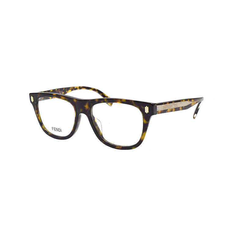 FENDI FENDI Plate Frame Square Eyeglass Frames Men's