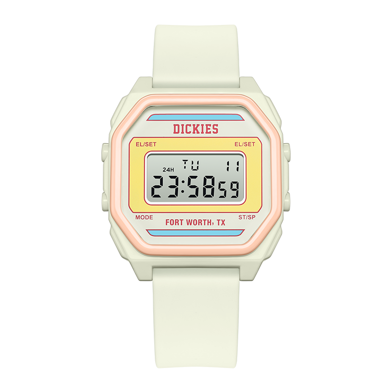 Dickies Wrist Watches Electronic Movement Silicone Strap Beige Watch Dial Women's Watch