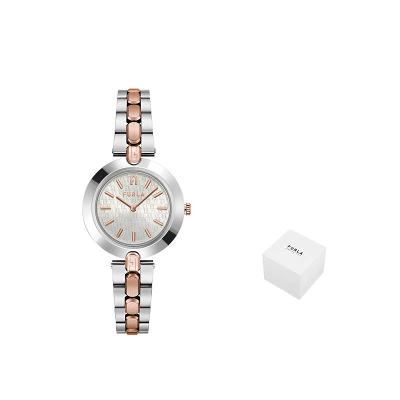 Furla Wrist Watches Quartz Movement Stainless Steel Watchband 34mm Silver Dial Women's Watch
