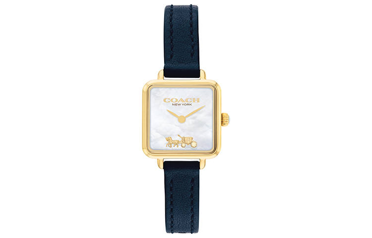 COACH Cass European/US Watches Small Sugar Cube Quartz Movement Mother of Pearl Color Watch Dial Women's Watch