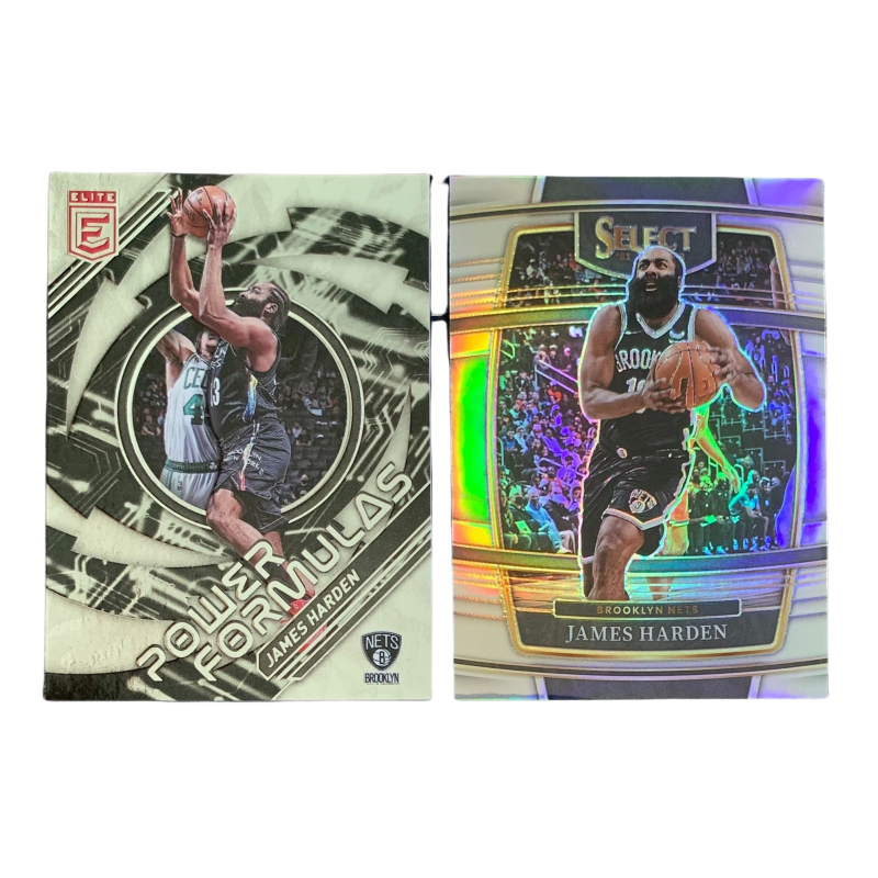 PANINI PANINI 2021 22 Nets, James, Harden SELECT+Elite Collection, Special Card, Silver Fold, 2 Pcs Star Cards Pass