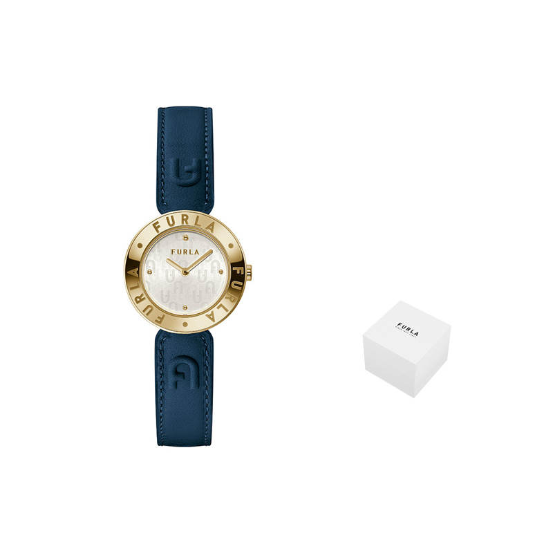 Furla Wrist Watches Quartz Movement Genuine Leather Strap 34mm Silver Dial Women's Watch