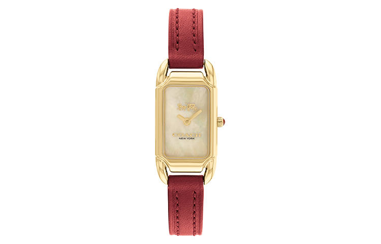 COACH Cadie Wrist Watches Quartz Movement Stainless Steel Watchband 17.5mm White Dial Women's Watch