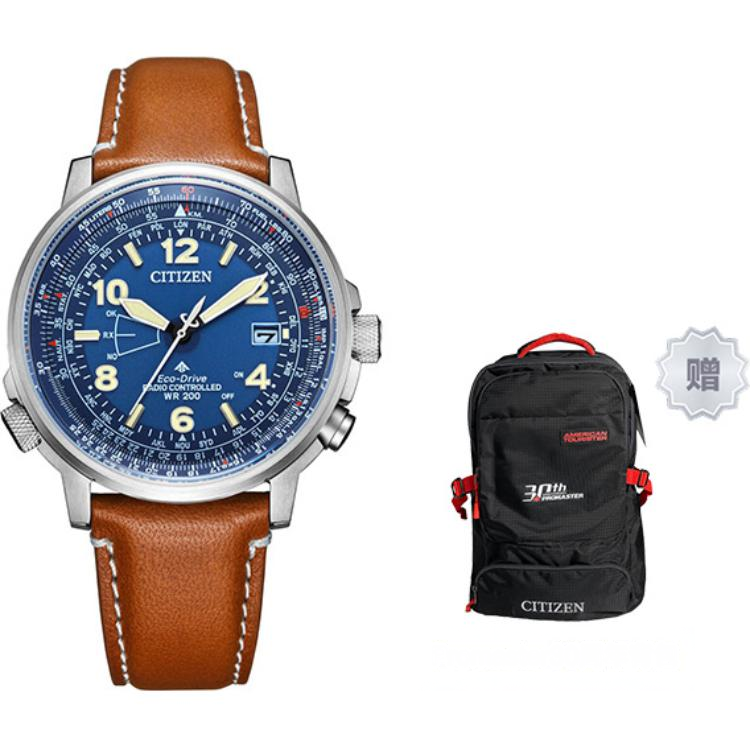 CITIZEN Ecology Drive Collection Light Powered Quartz Movement Cow Leather Strap Watch Men's Watches