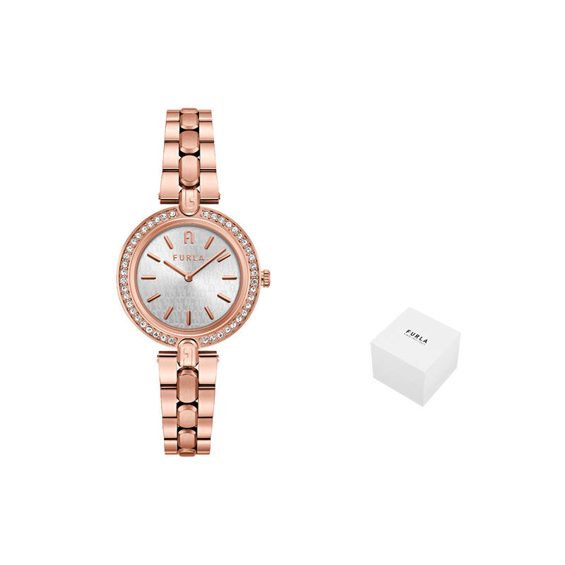 Furla Wrist Watches Quartz Movement Stainless Steel Watchband 34mm Silver Dial Women's Watch