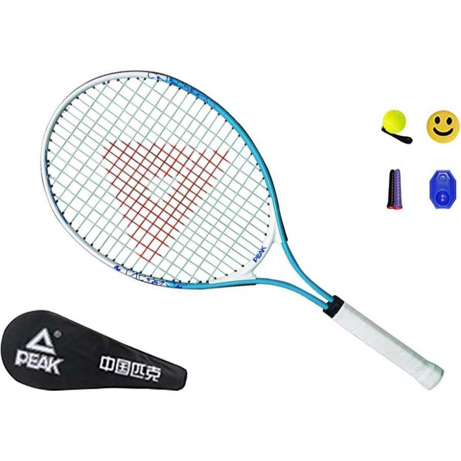 PEAK 105 Square Inches Head Size Blue Unisex Aluminum Alloy Tennis Rackets