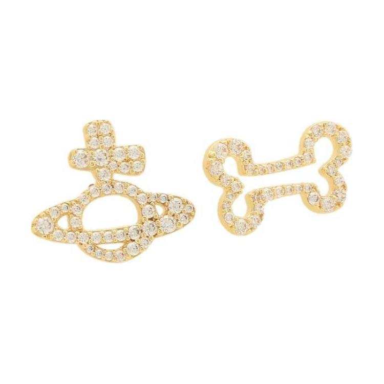 Vivienne Westwood Brass Earrings Women's Gold