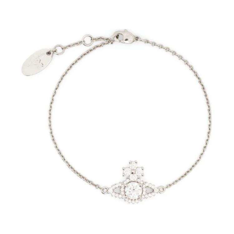 Vivienne Westwood Brass, Crystal Bracelets Women's Silver